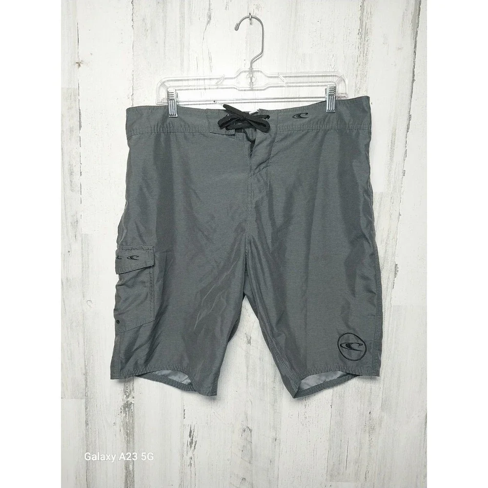O'Neill Santa Cruz Solid 2.0 Boardshorts, Charcoal, Men's 34